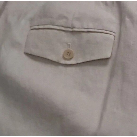 Talbots 100% Linen Pants Women's 18 Beige High Rise Wide Leg Lined Work Career - Picture 6 of 13
